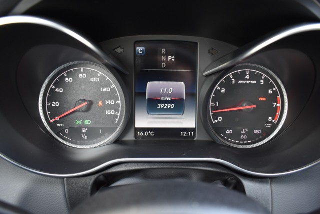 2018 Mercedes-Benz C-Class AMG AWD Leather Burmester Sound Moonroof Heated Front Seats Keyless Start Bluetooth Blind Spot 18