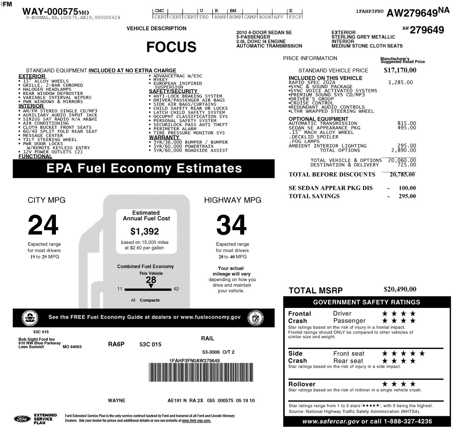 2010 Ford Focus SE 51