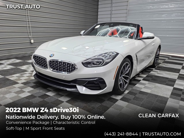Mineral White Metallic 2022 BMW Z4 Convertible Rear-Wheel Drive Automatic