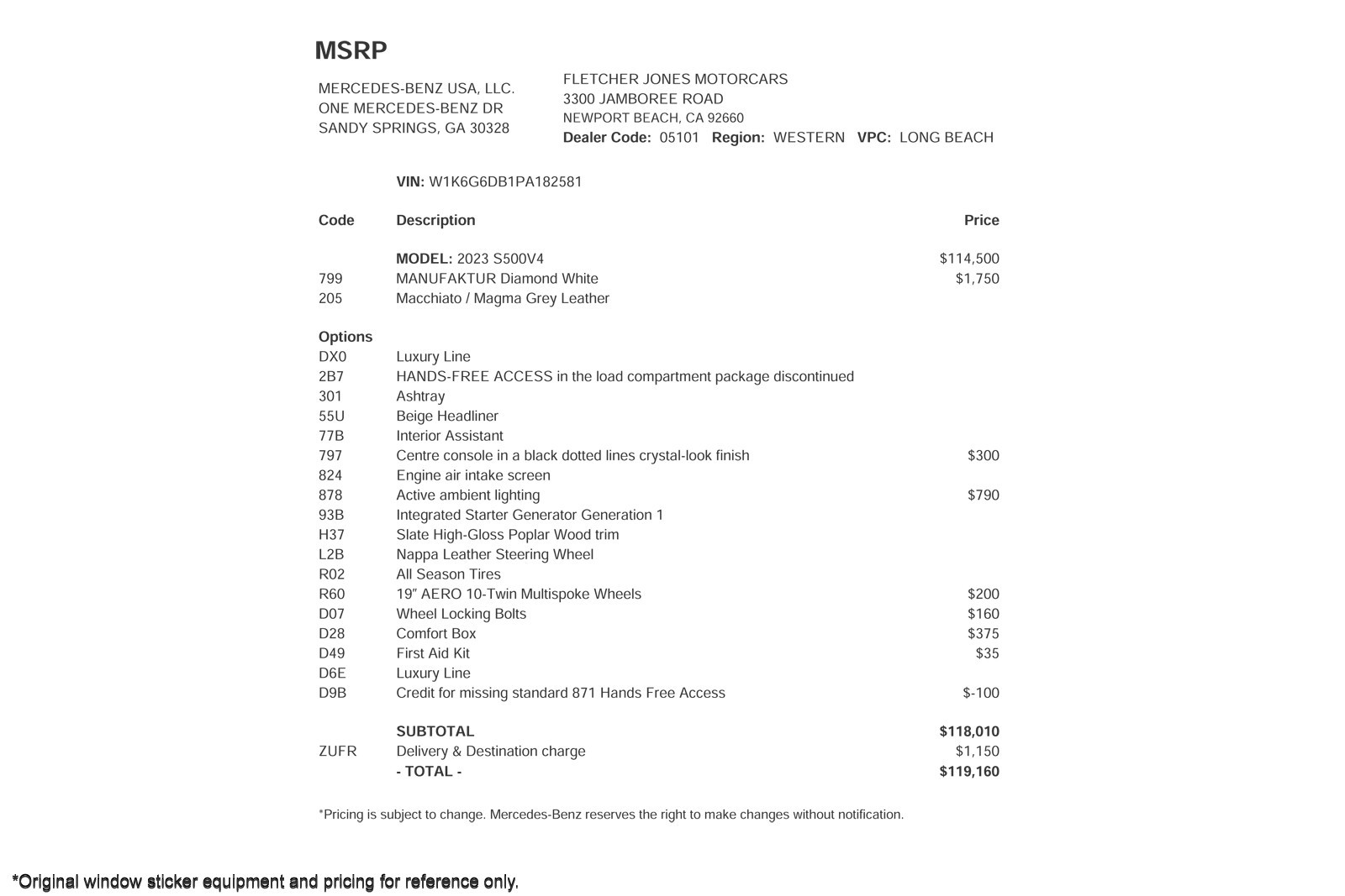 Certified Used 2023 MANUFAKTUR Diamond White Mercedes-Benz S 500 4MATIC® Sedan image 2