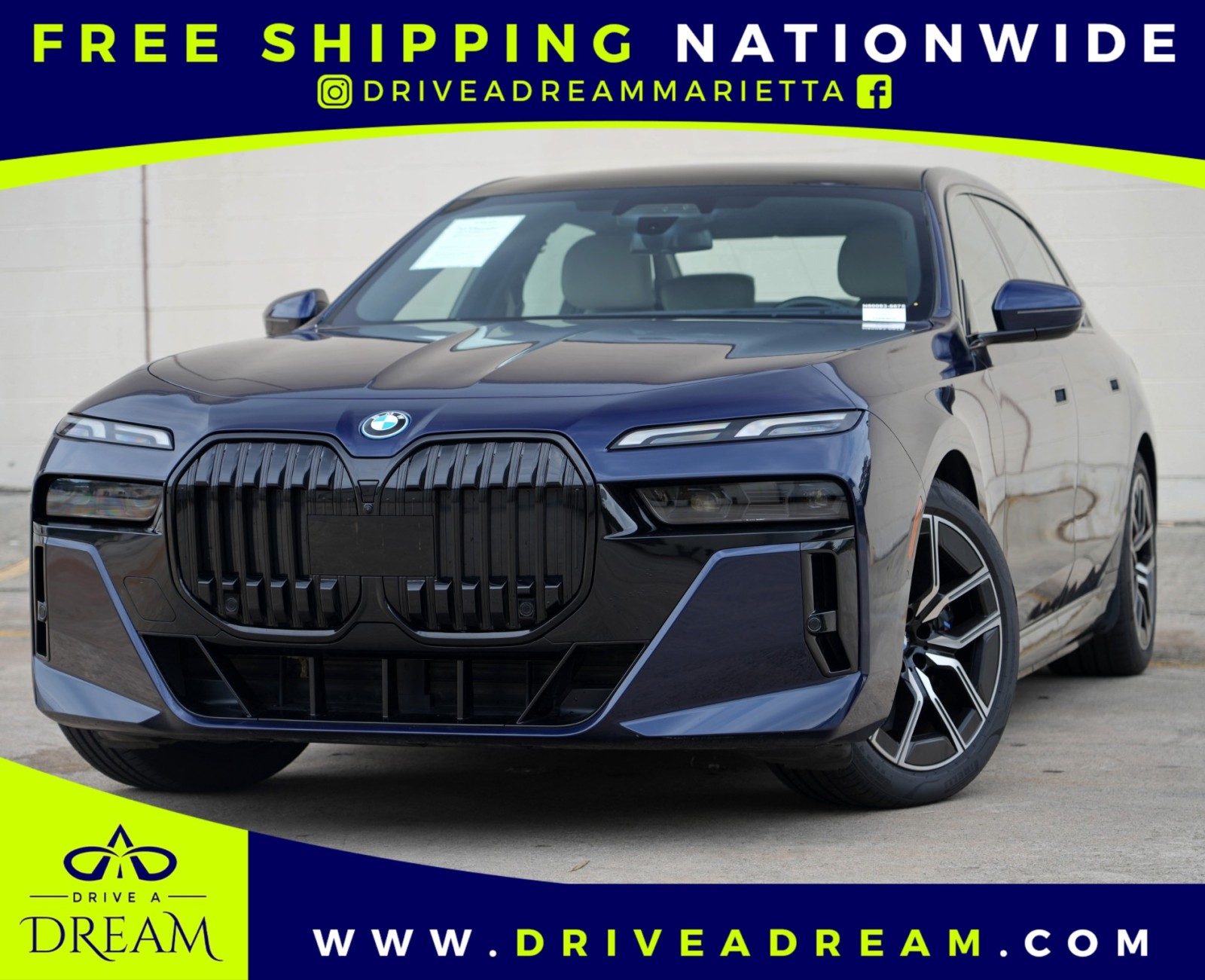 Tanzanite Blue II Metallic 2023 BMW i7 Sedan All-Wheel Drive Automatic