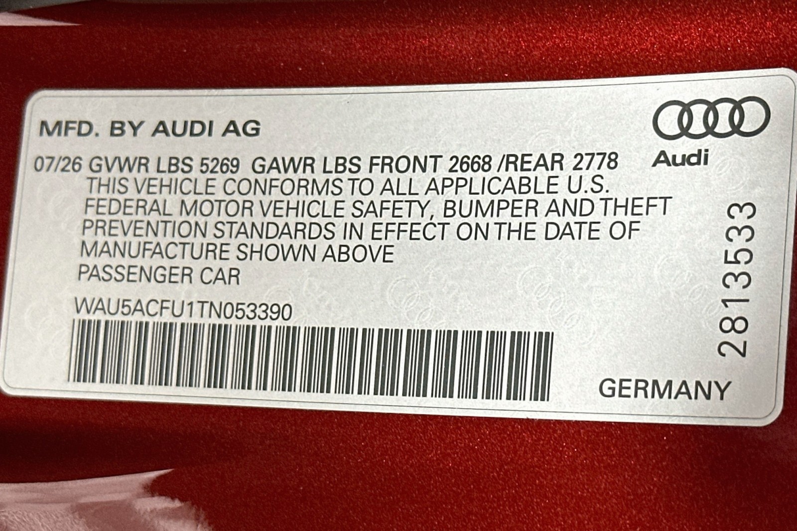 New 2026 Grenadine Red Metallic Audi Premium Plus image 17