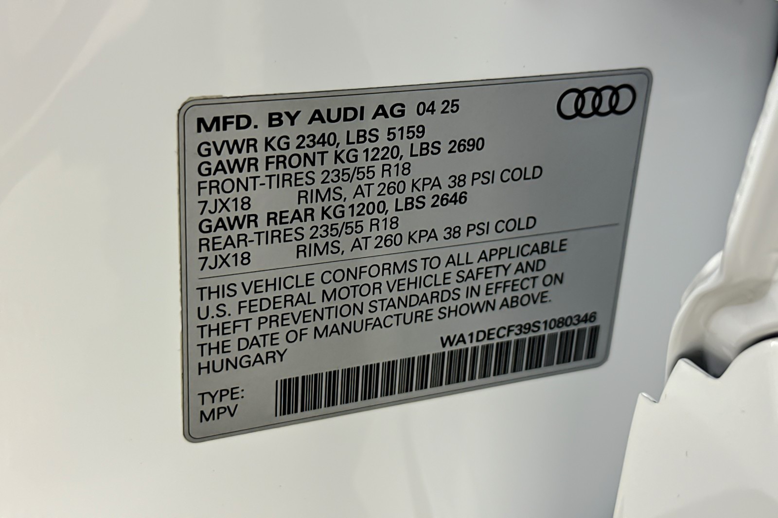 Used 2025 Arkona White Audi S line Premium 45 TFSI quattro image 26