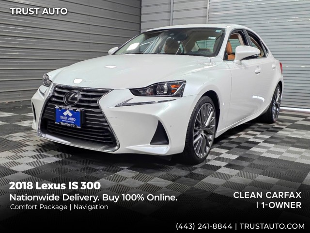 Eminent White Pearl 2018 Lexus IS 300 RWD Sedan Rear-Wheel Drive 8-Speed Automatic