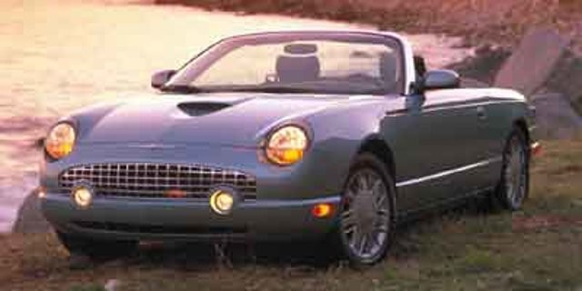 Thunderbird Blue 2002 Ford Thunderbird Deluxe RWD Convertible Rear-Wheel Drive Automatic