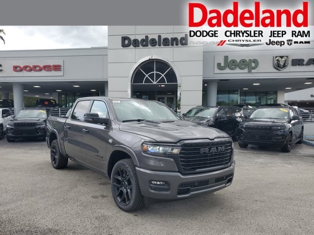 Gray 2026 RAM 1500 Laramie Crew Cab 4WD Pickup Truck Four-Wheel Drive