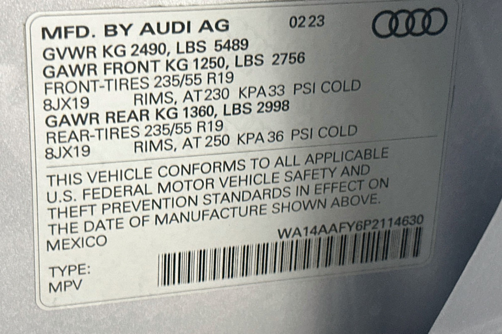 Used 2023 Florett Silver Metallic Audi S line Premium image 22