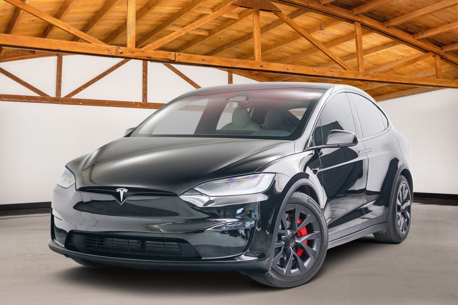 Solid Black 2024 Tesla Model X Plaid AWD SUV / Crossover All-Wheel Drive Automatic
