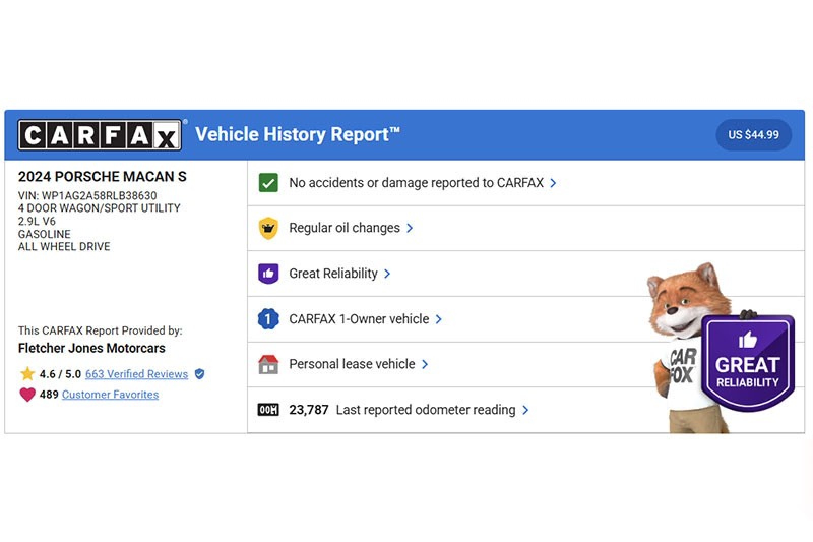 Used 2024 Chalk Porsche S AWD image 2