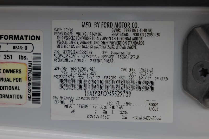 2017 Ford Mustang Shelby GT350R Shelby GT350R in , 