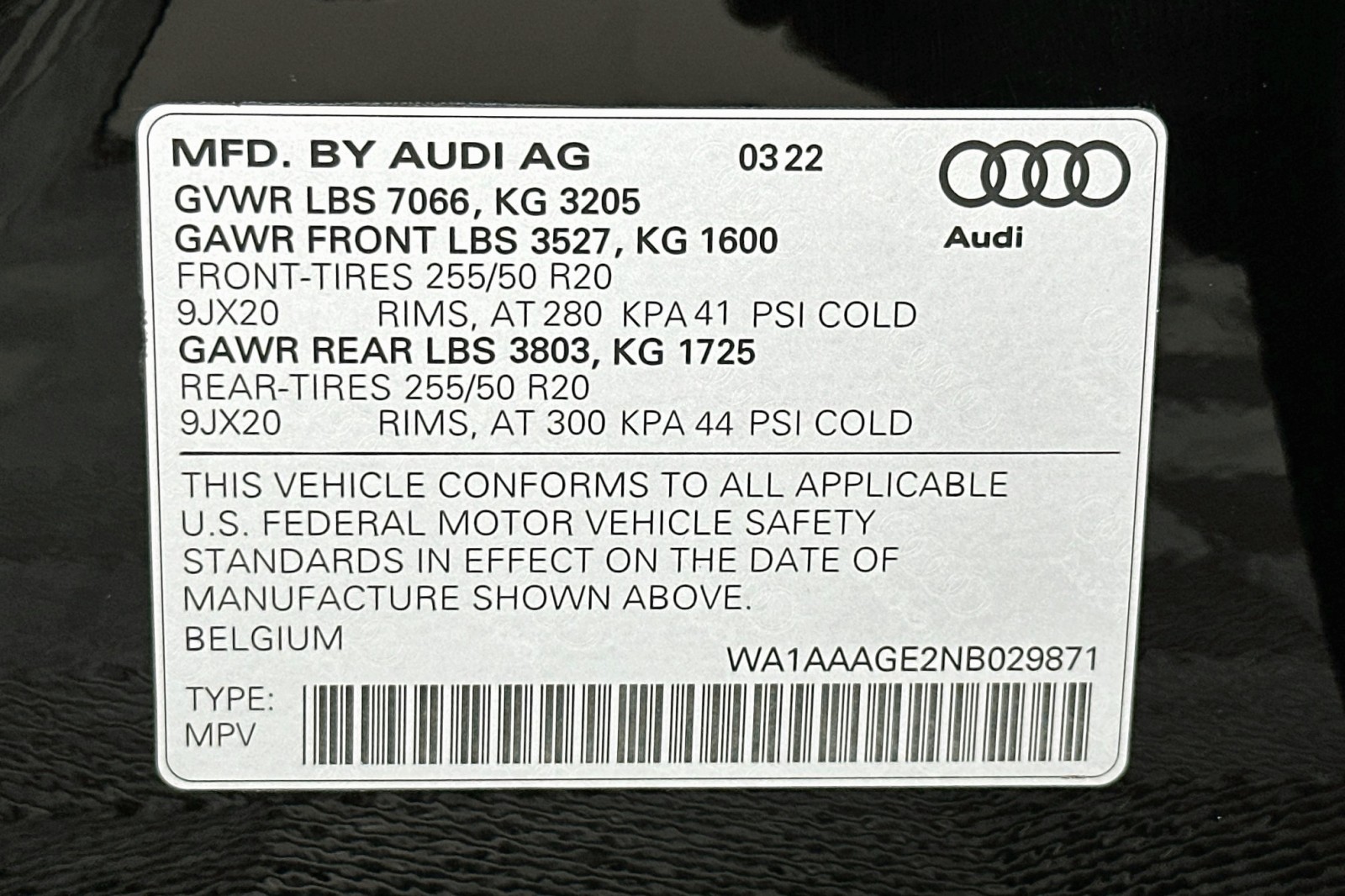 Used 2022 Brilliant Black Audi Premium image 24
