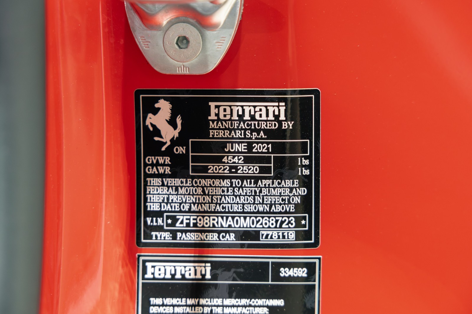 Used Car 2021 Ferrari Roma  - Passenger Display - Rosso Scuderia - $280,143 Msrp - Full Car Ppf For Sale Under $200,000 In Boerne, Texas