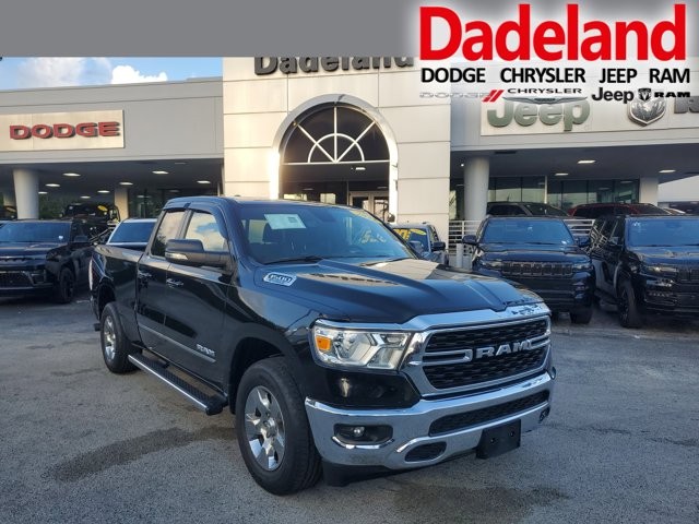Diamond Black Crystal Pearlcoat 2022 RAM 1500 Big Horn Quad Cab RWD Pickup Truck 4X2 Automatic
