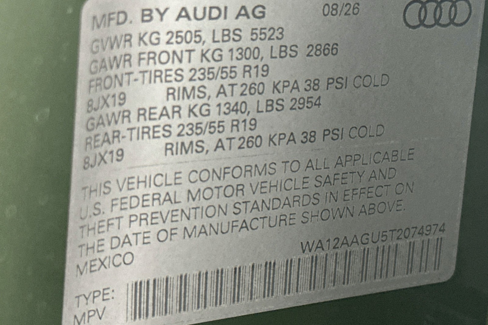 New 2026 District Green Metallic Audi Premium Plus image 18