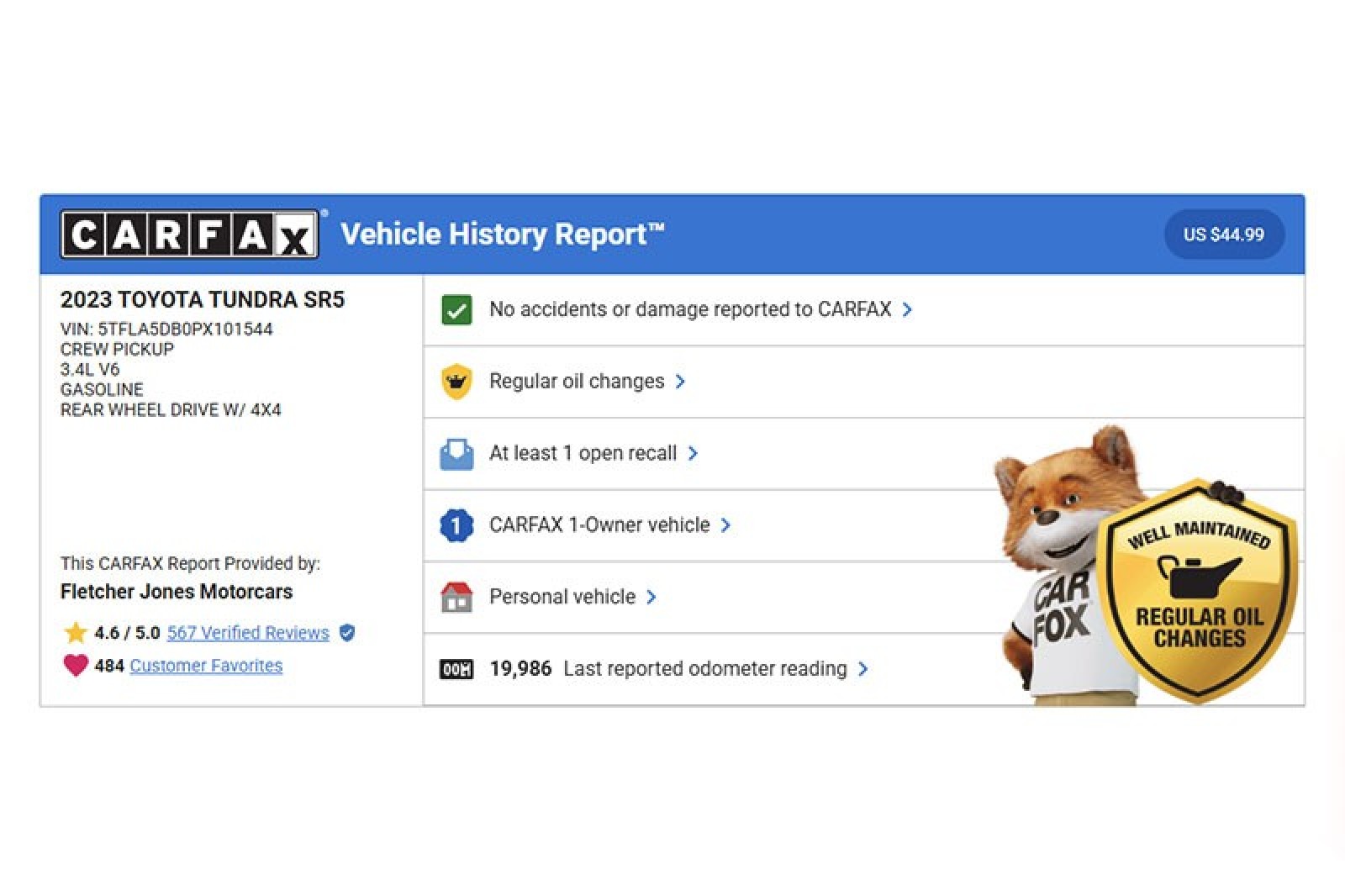 Used 2023 Toyota Tundra SR5 with VIN 5TFLA5DB0PX101544 for sale in Walnut Creek, CA