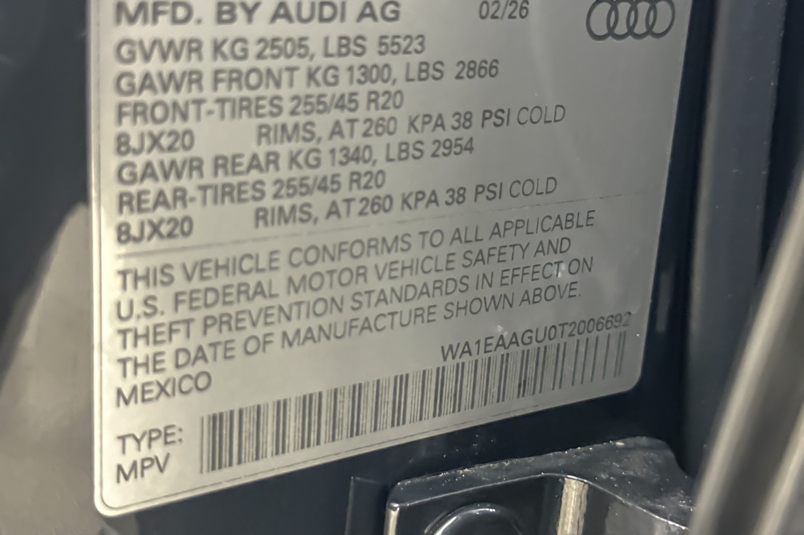 New 2026 Tambora Gray Metallic Audi Premium Plus 2.0 TFSI quattro image 24