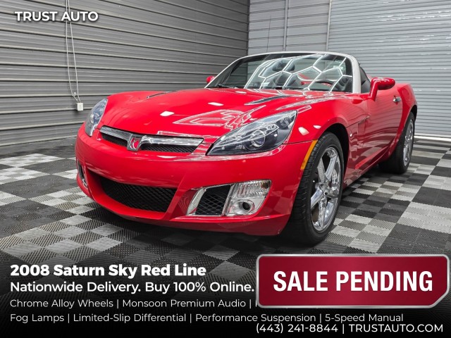 Chili Pepper Red 2008 Saturn Sky Convertible Rear-Wheel Drive 5-Speed Manual
