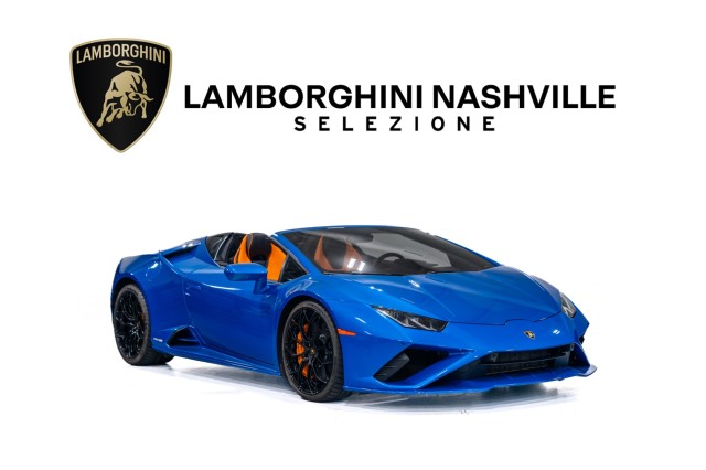 Blu Eleos Metallic 2021 Lamborghini Huracan LP 610-2 EVO Spyder RWD Convertible Rear-Wheel Drive Automatic