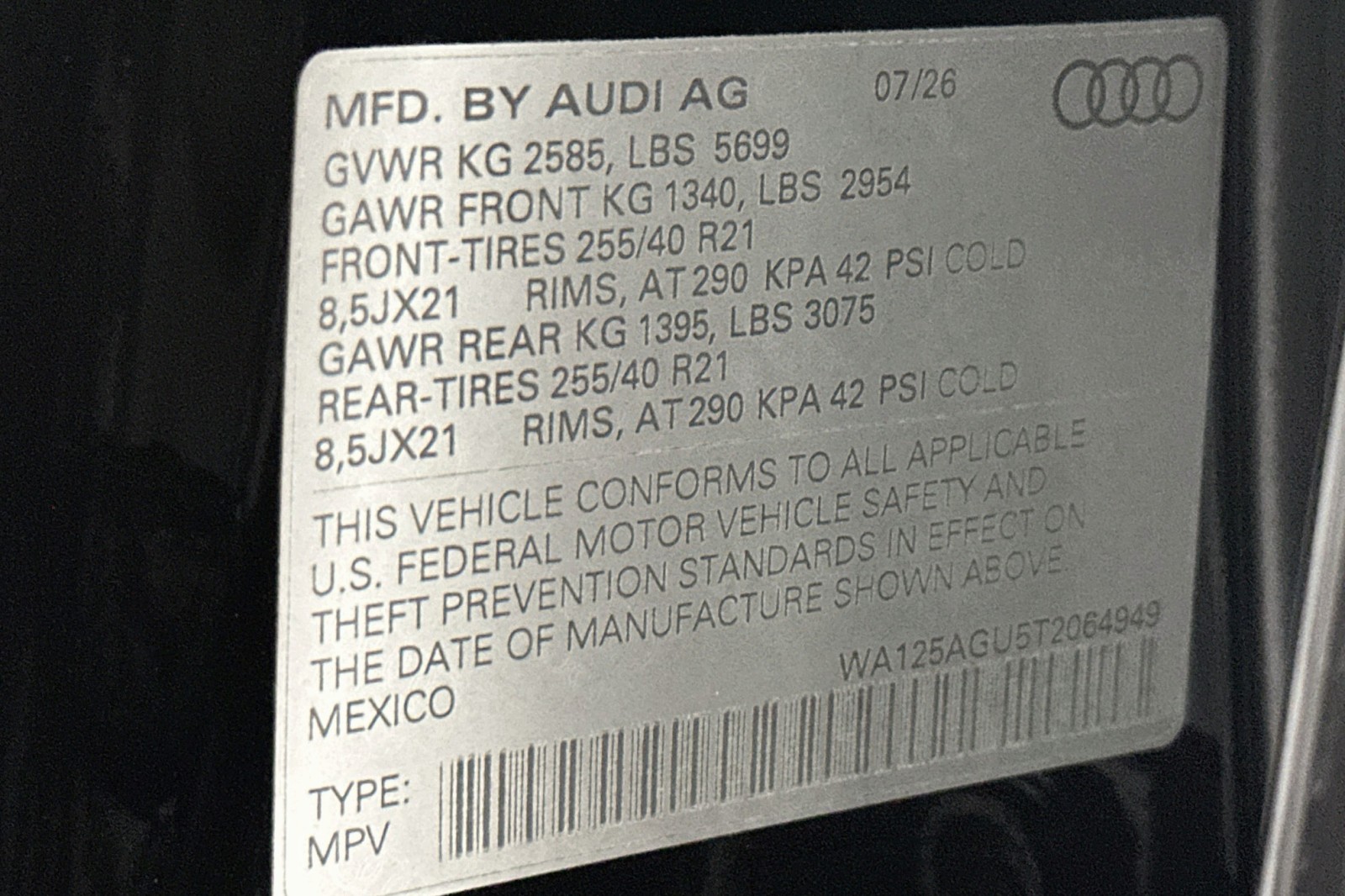 New 2026 Mythos Black Metallic Audi Premium Plus image 21
