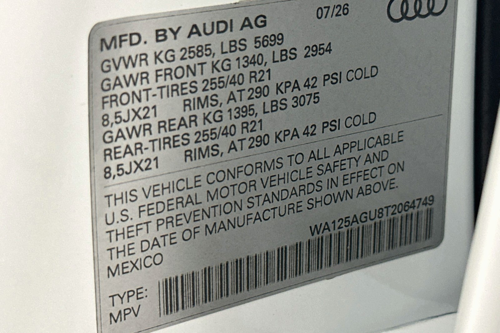 New 2026 Glacier White Metallic Audi Premium Plus image 21