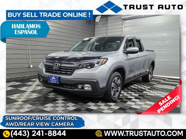 Lunar Silver Metallic 2019 Honda Ridgeline RTL AWD Pickup Truck All-Wheel Drive 6-Speed Automatic